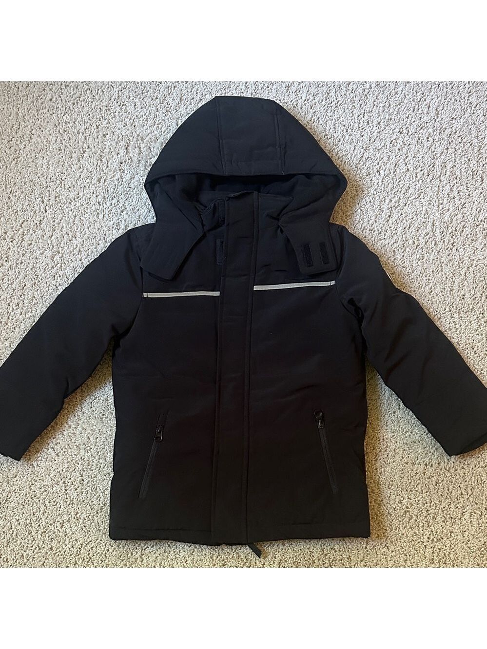 Kids Black Hooded Jacket Andy & Evans 5/6